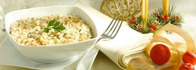 Risotto mit Prosecco, Mascarpone und Scampi