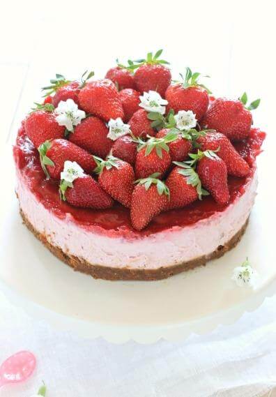 Cheesecake ricotta et fraise