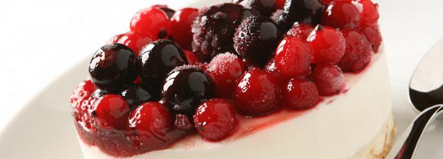 Gâteau au fromage blanc et fruits rouges