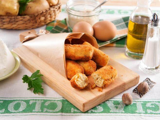 Kartoffelkroketten mit Ricotta