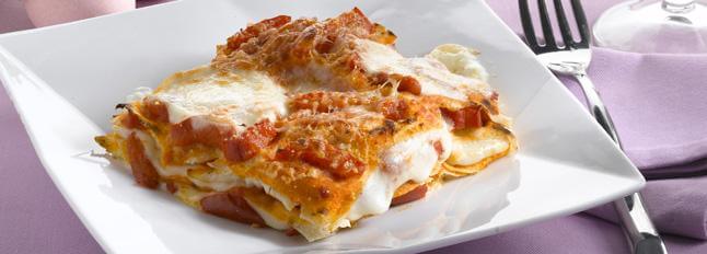 Lasagne di pane carasau, peperoni e Galbanino