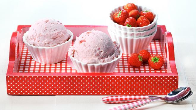 Glace à la fraise et au mascarpone