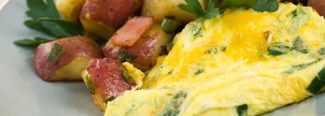 Omelette mit Spinat