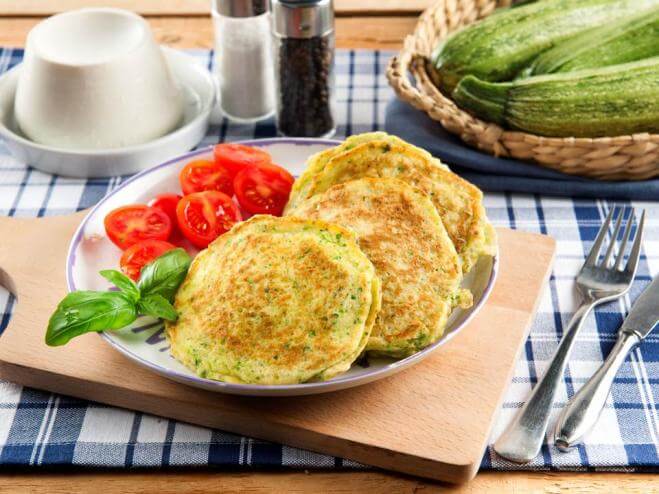 Pancakes de courgettes et ricotta