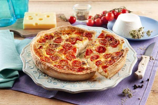 Quiche aux tomates cerises et ricotta