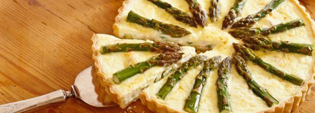 Quiche al formaggio e asparagi