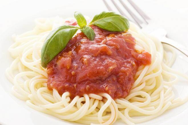 Spaghetti à la sauce de tomates