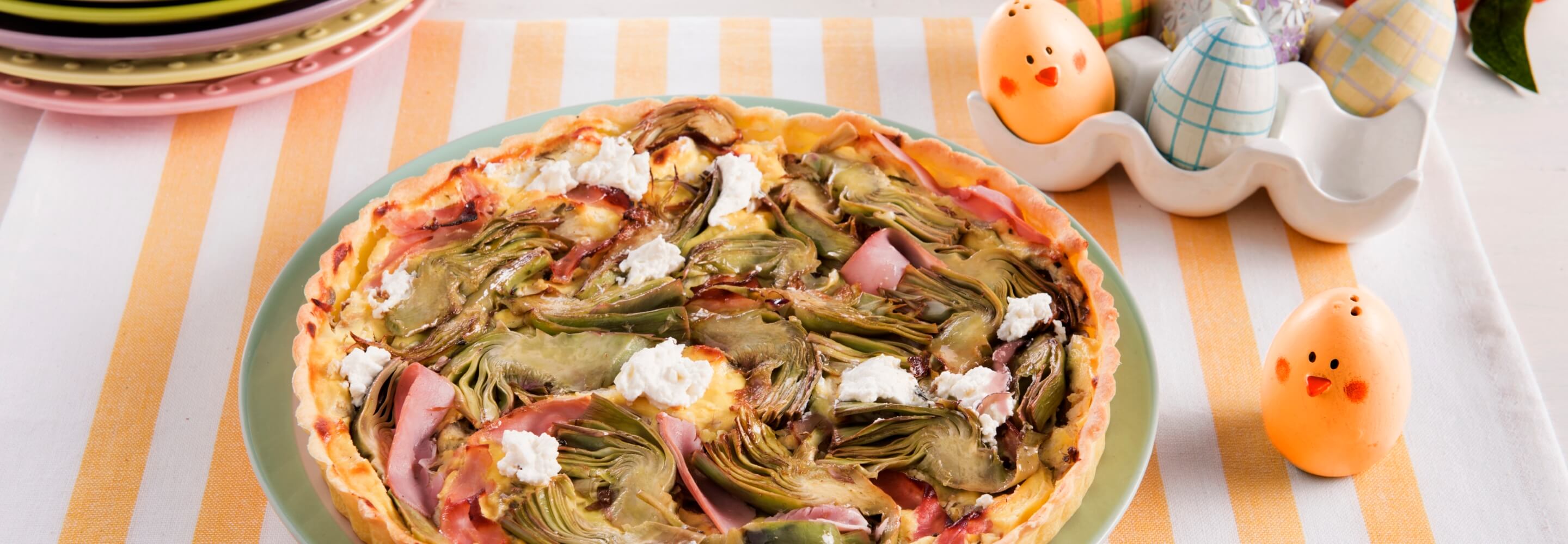 Wähe mit Ricotta, Artischocken und Prosciutto