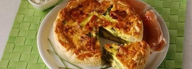 Torta di asparagi e speck