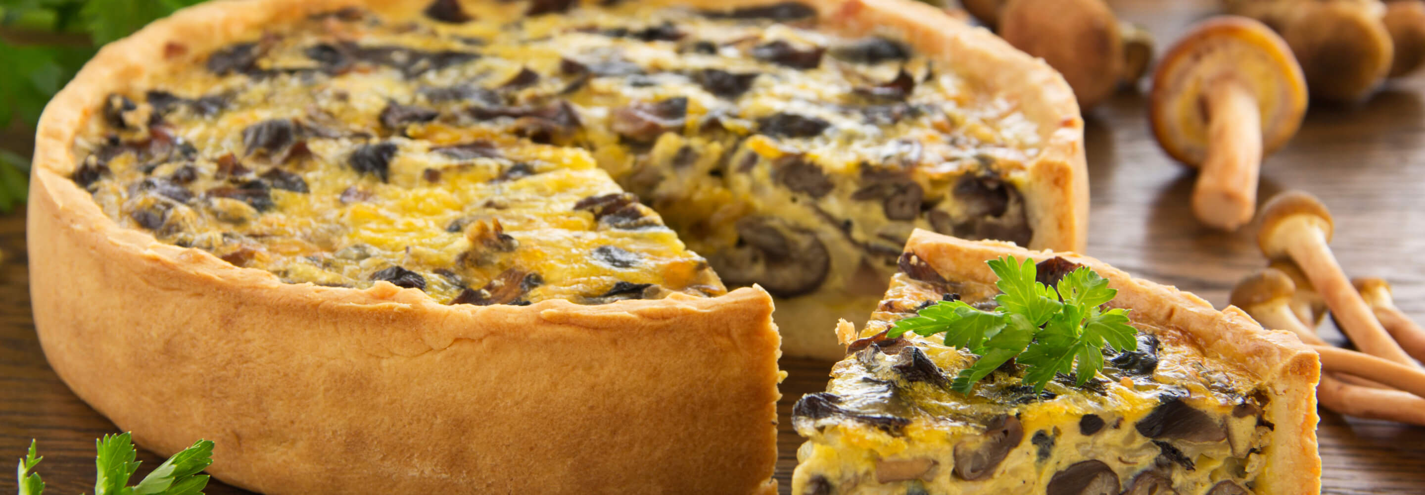 Quiche mit Pilzen