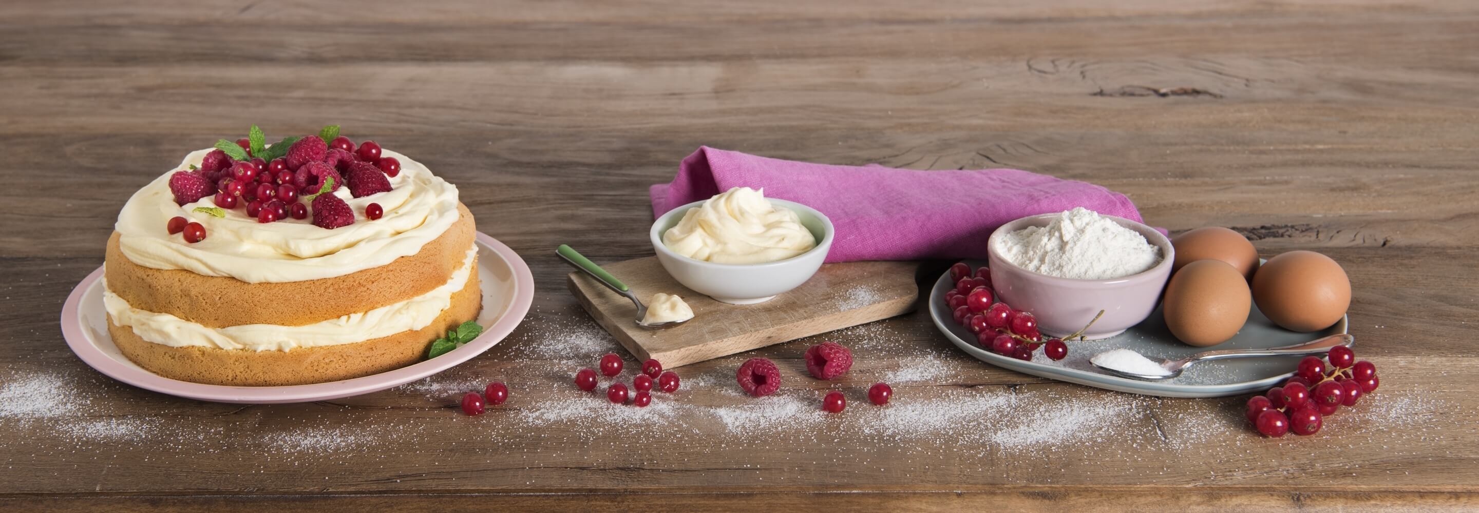 Torta alla crema al mascarpone senza lattosio