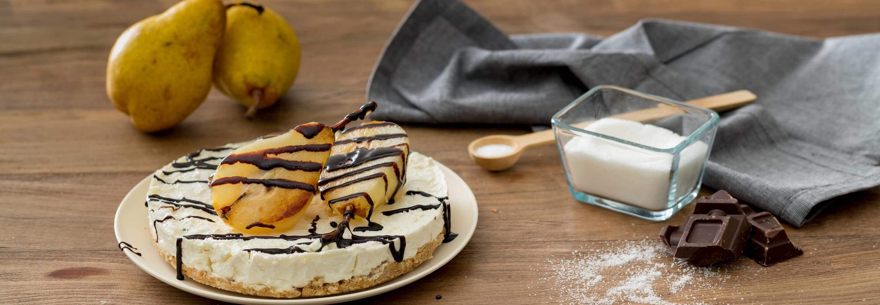 Cheesecake à la ricotta et aux poires