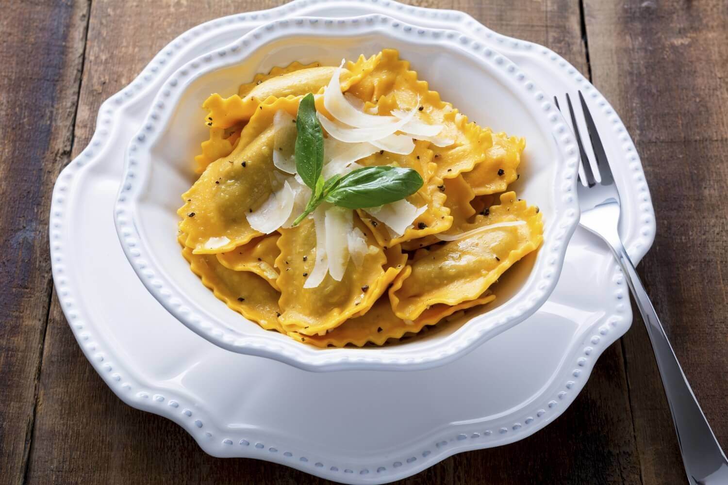 Ravioli di zucca e ricotta