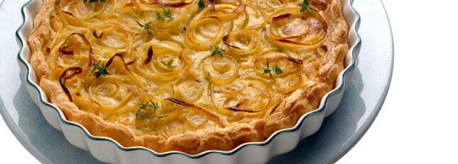 Quiche con cipolla e gorgonzola