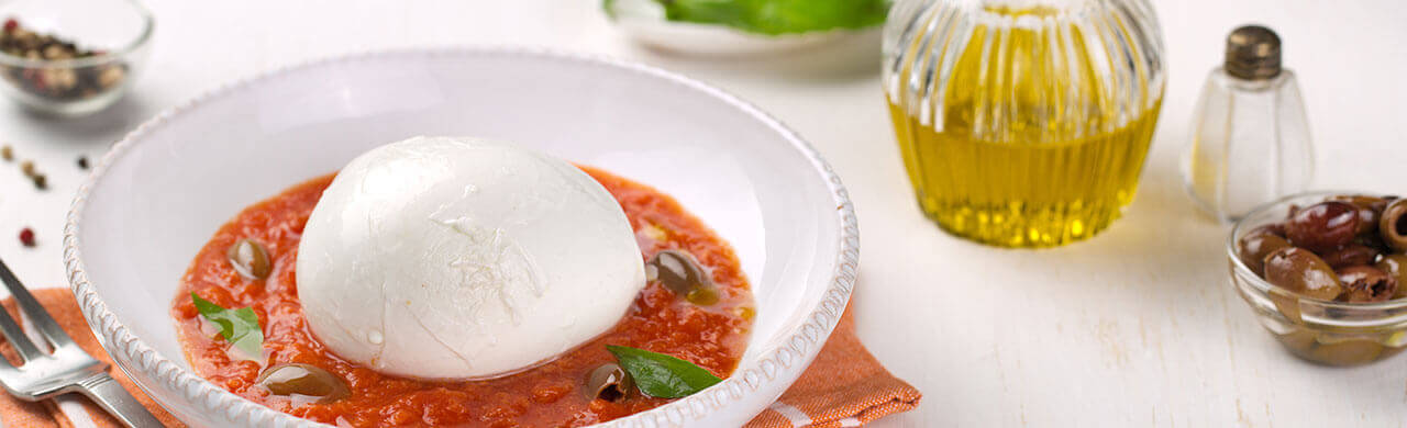 Pappa al pomodoro con olive e Mozzarella