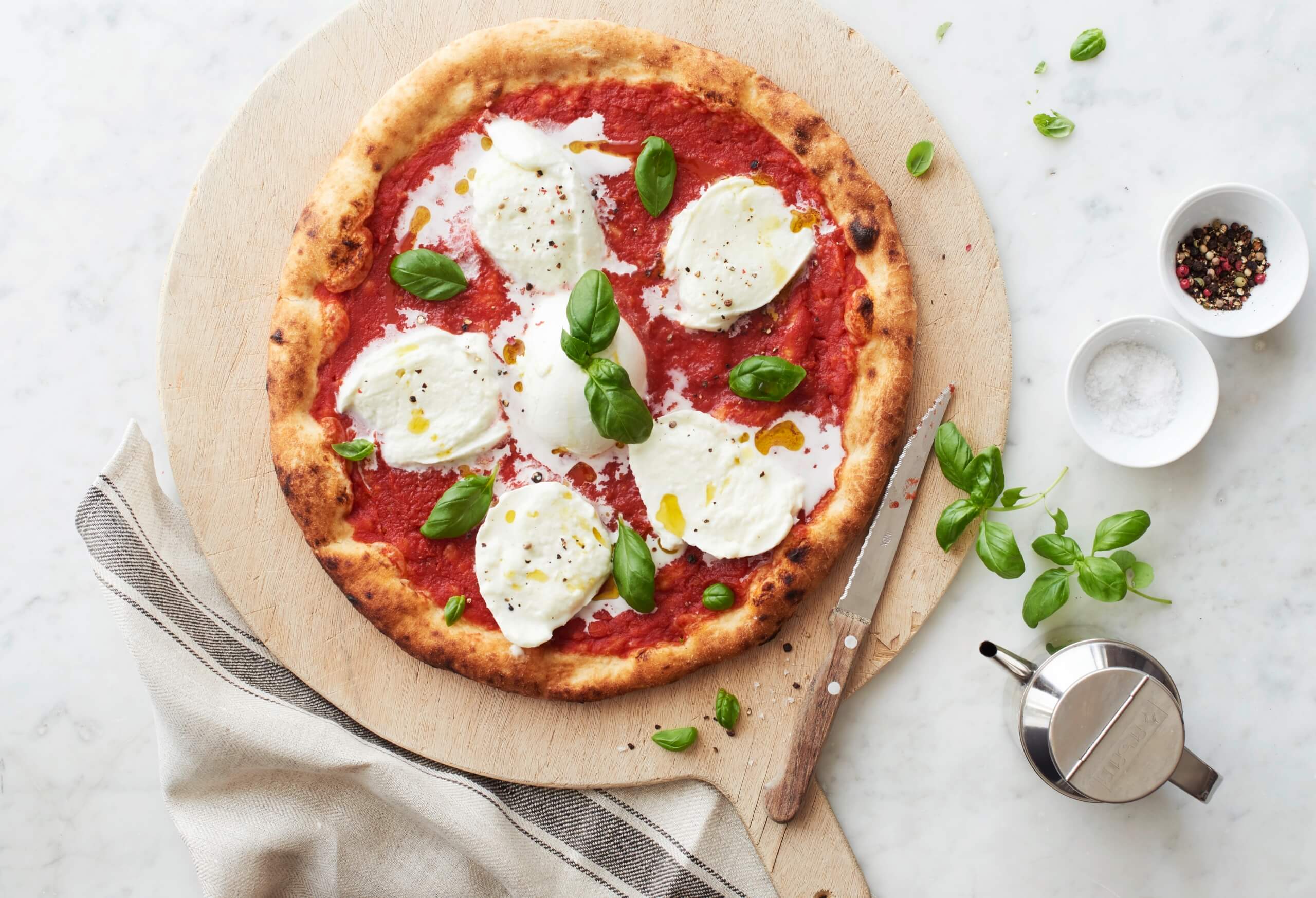 Recette | Pizza Margherita à la Mozzarella Fior di Latte | Cuisine ...