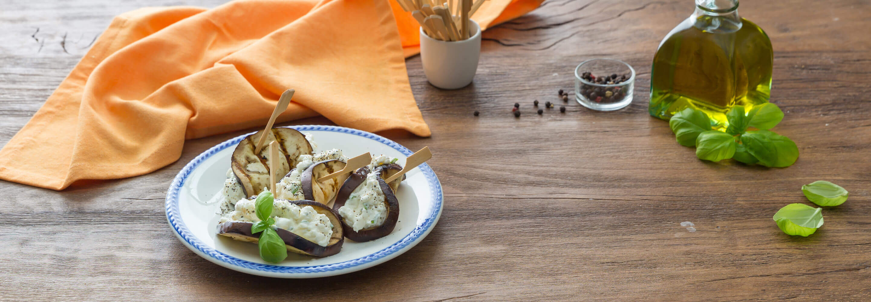 Paupiettes d’aubergines à la ricotta