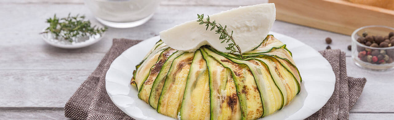 Sformato di zucchine con Mozzarella Fior di Latte al timo