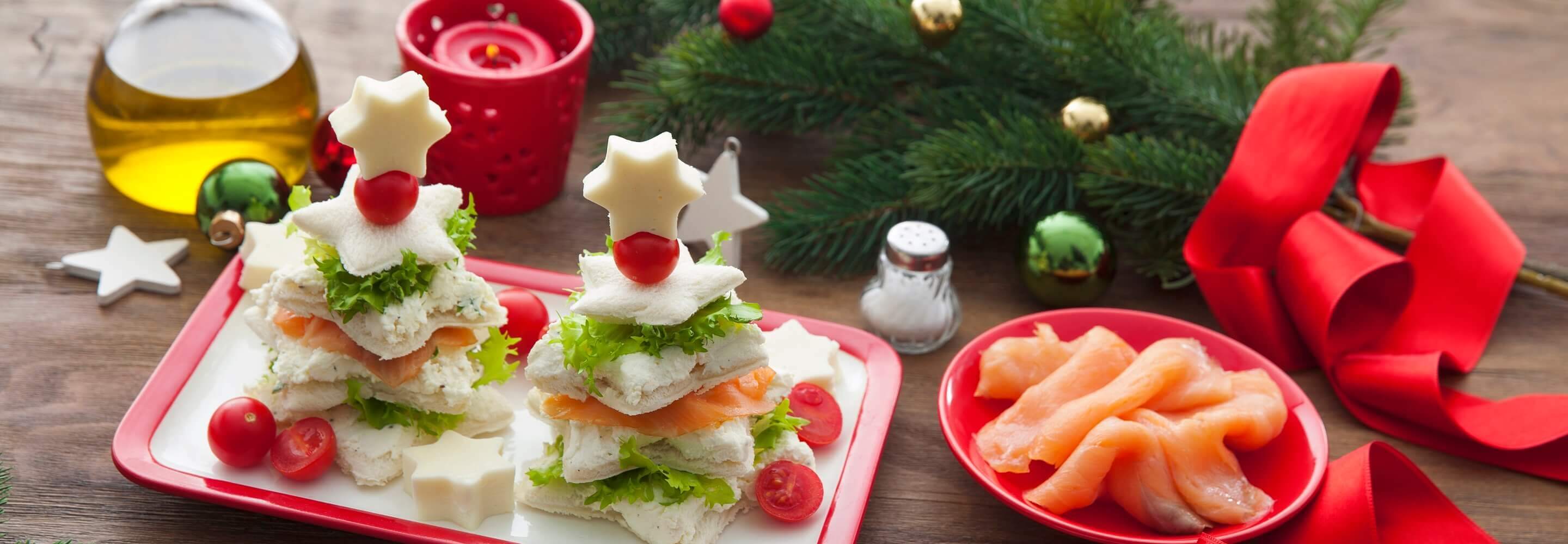 Käse-Lachs-Christbaum