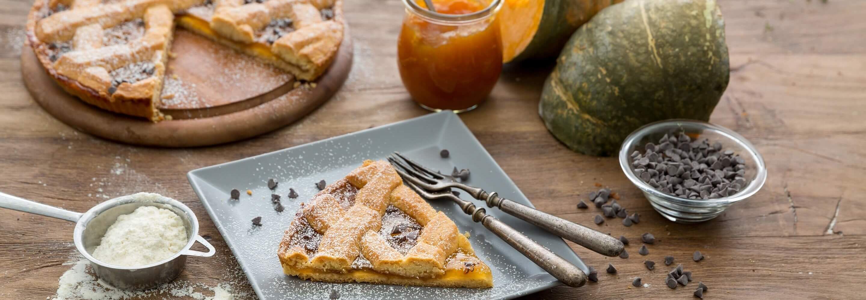 Crostata mit Kürbiskonfitüre