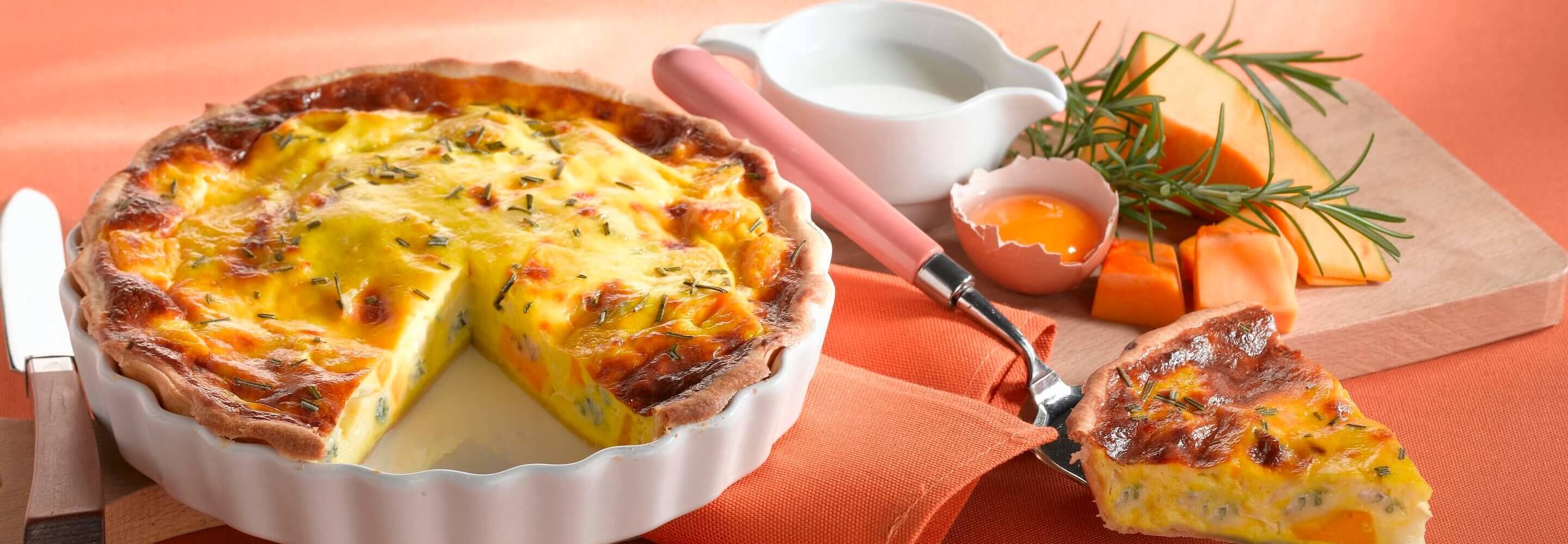 Herzhafte Gorgonzola-Kürbis-Quiche