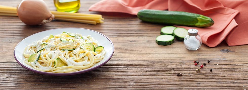 Pasta con zucchine e gorgonzola