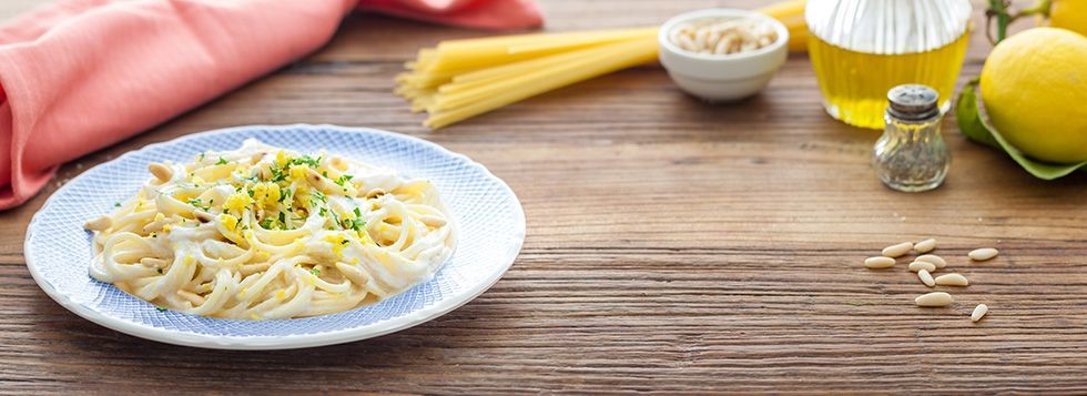 Spaghetti al limone e ricotta