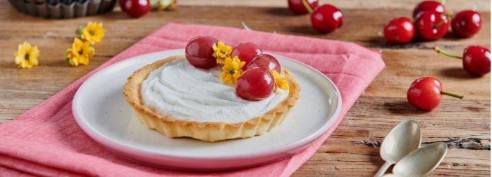 Ricotta-Creme-Törtchen mit Kirschen