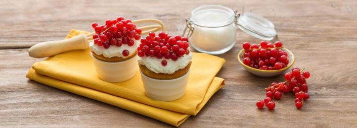 Cupcakes ohne Butter mit frischem Obst