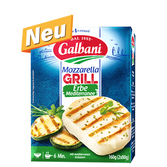 Galbani Mozzarella Grill mit mediterranen Kräutern, 2x80g