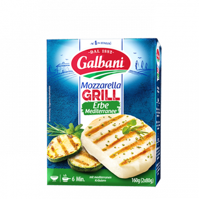 Mozzarella Grill Herbes méditerranéennes 2x80g Galbani