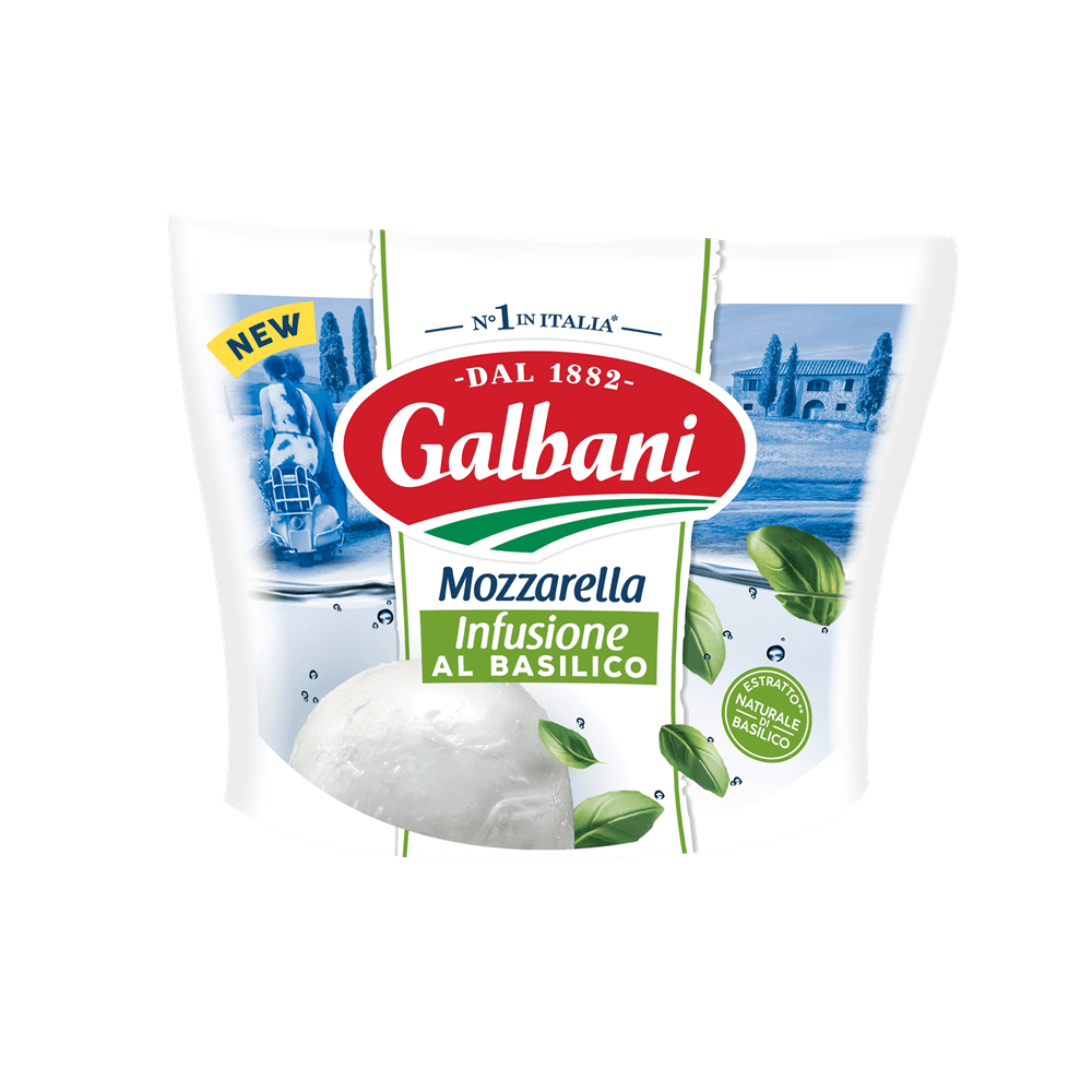 Galbani Mozzarella Infusione al Basilico, 125 g