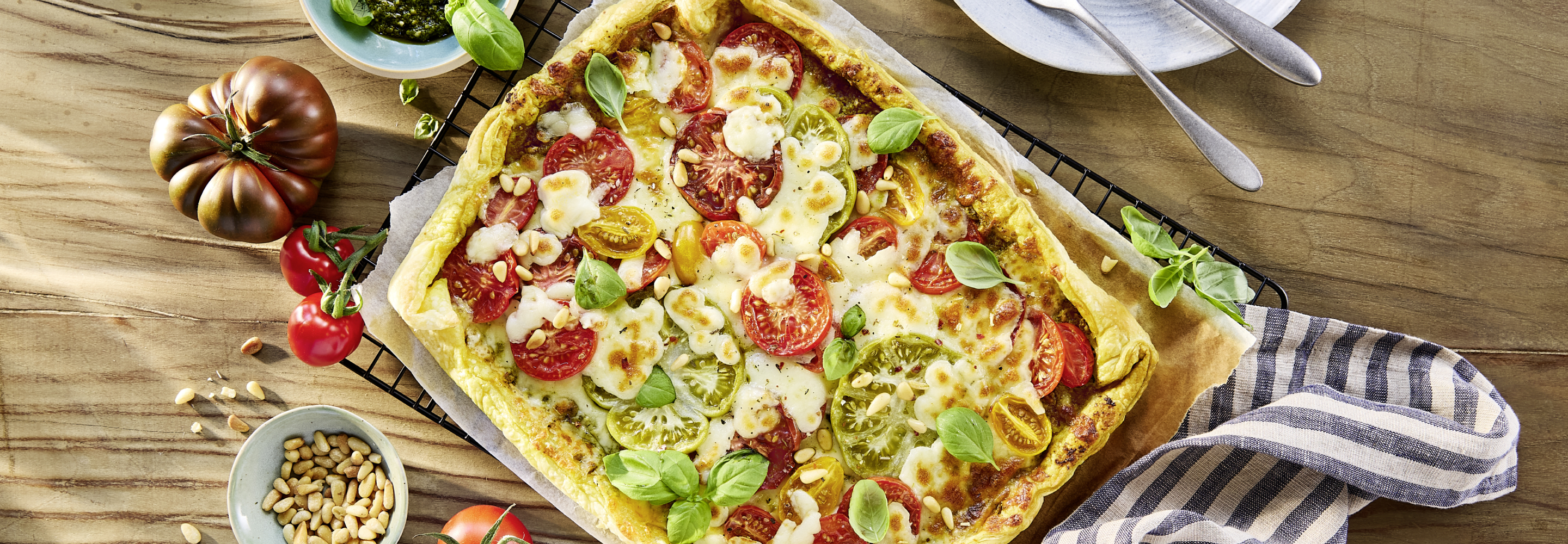 Tarte Caprese salée